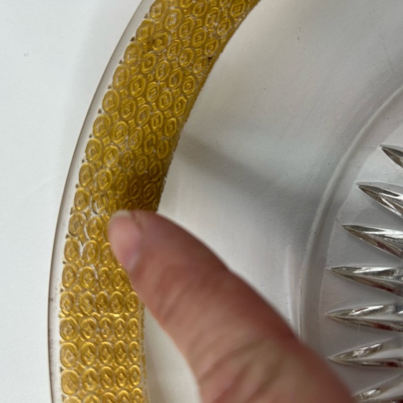 Vintage Clear Glass Display Plate With Gold Rim - Picture 6 of 10